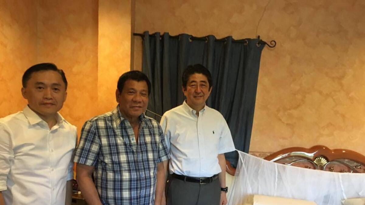 Japanese PM visits Philippines Dutertes simple home