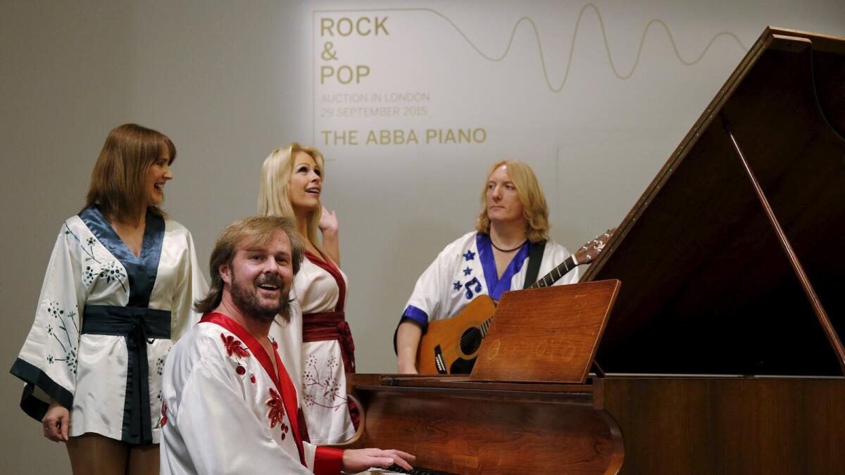 ABBA piano up for auction