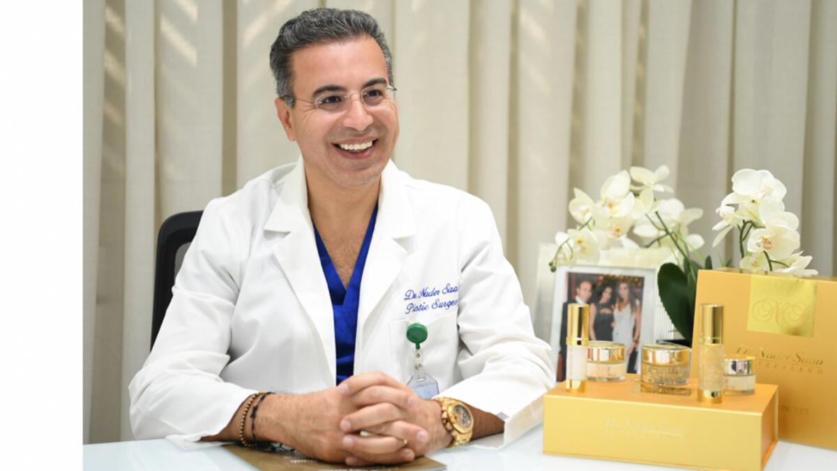 Dr Nader Saab at his state-of-the-art cosmetics clinic in Dubai