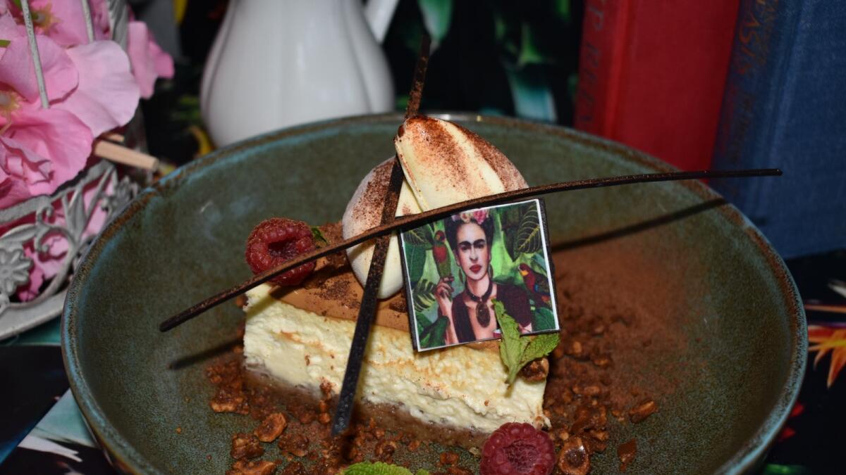 From Mexico with love. Channel the undying spirit of the mighty Mexican feminist and artist Frida Kahlo as she adorns a free Mexican hot chocolate cheesecake with hazelnut cinnamon brittle, chocolate dulce and spiced cinnamon ancho crust at Hotel Cartagena until March 14. Ladies also get 20 per cent off mains today.