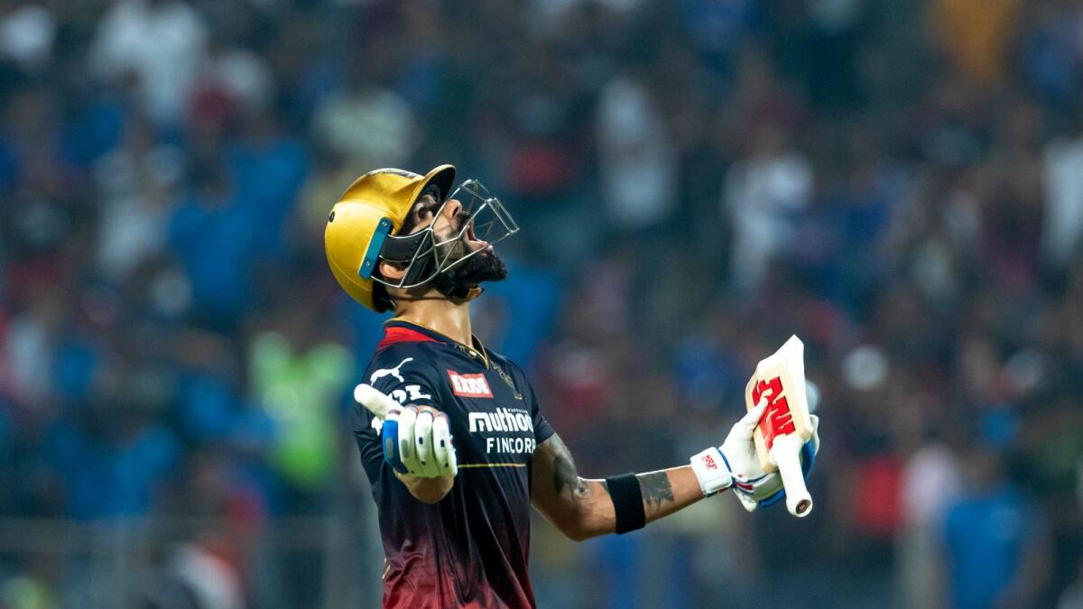 Virat Kohli of Royal Challengers Bangalore walks back to the pavilion after getting out during the match against the Mumbai Indians. (BCCI)