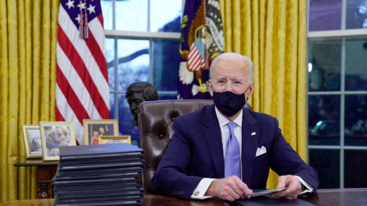 President Joe Biden in the Oval Office of the White House. — AP