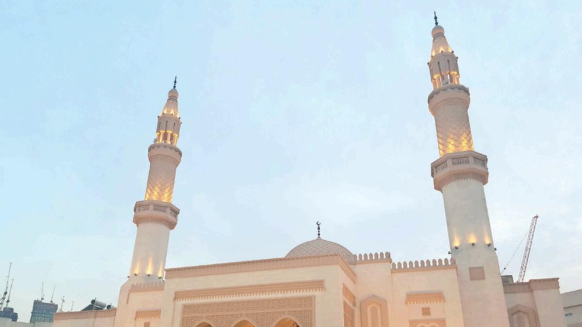 A view of Al Rahma Mosque in Karama. — Photo by Mohammad Mustafa Khan