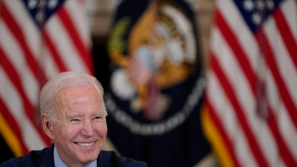 US President Joe Biden's Tuesday schedule currently features an address on the economy at a Washington hotel conference room. — AP file