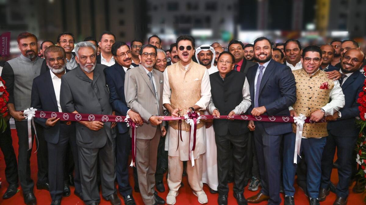 Bollywood actor Anil Kapoor inaugurating Malabar Gold and Diamonds brand-new showroom at Hamad bin Abdulla Road, Fujairah on December 1, 2022. — Supplied photo