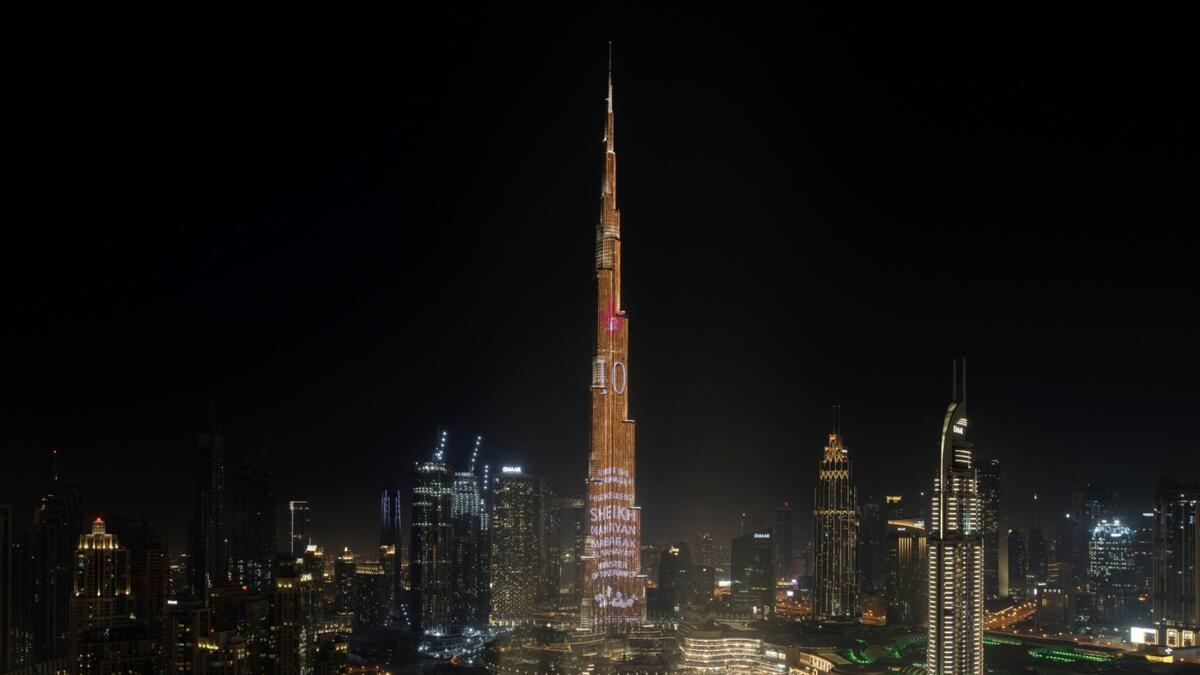 Canadian University Dubai,  Covid-19 pandemic, Burj Khalifa, tribute