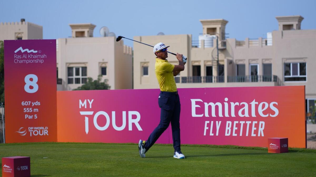 Rafa Cabrera Bello, in action at Al Hamra Golf Club in his final round today. - Supplied photo