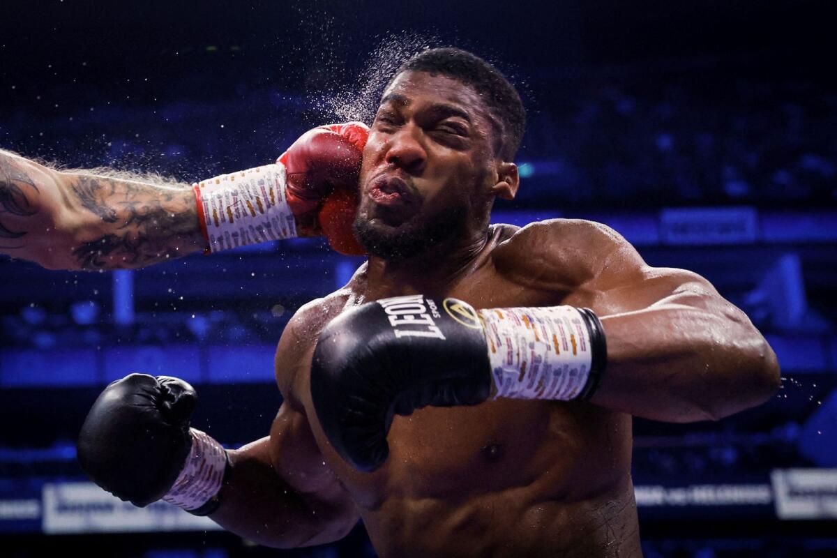 Antonhy Joshua in action during his fight against Robert Helenius. Joshua won via a seventh round KO. - Reuters