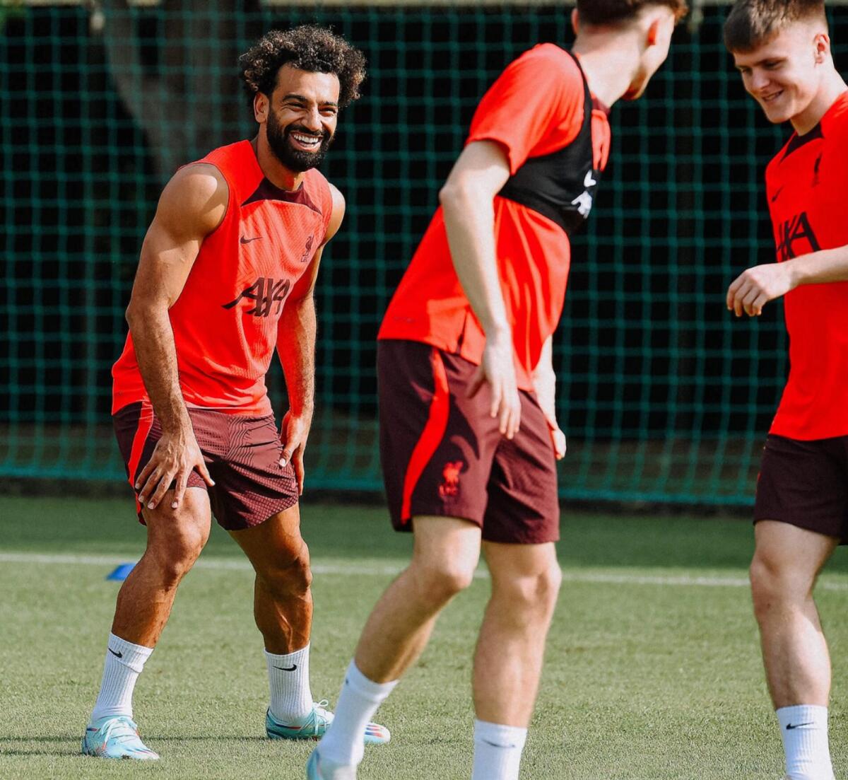 Liverpool's Mohamed Salah during a training session at the Al Maktoum Stadium in Dubai. — Picture courtesy Liverpool FC