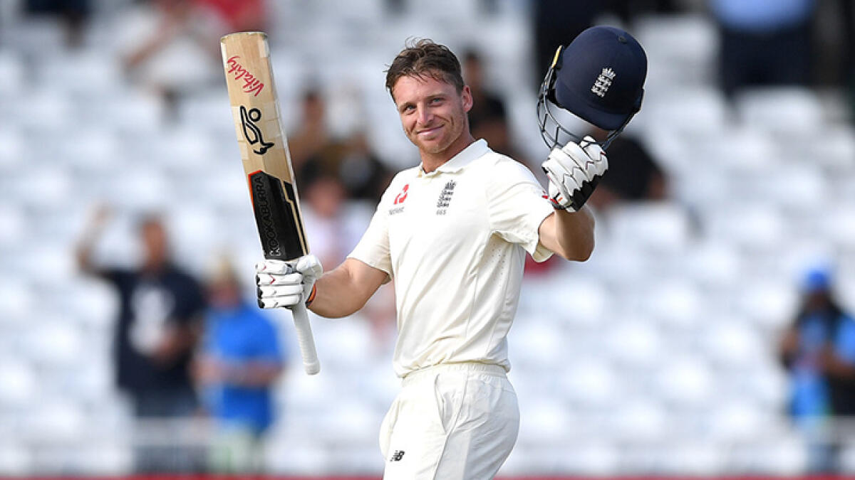 Jos Buttler scored a half century on the opening day of the third and final Test against the West Indies.