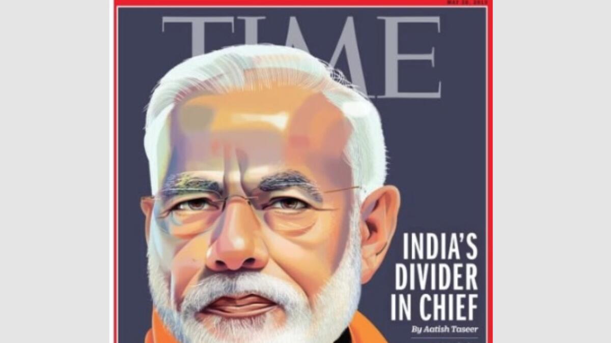 Modi on Time magazine cover with controversial headline 