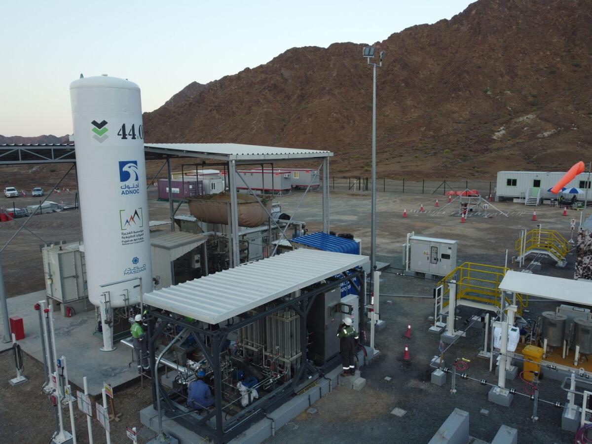 Photo: The company's project in Fujairah with ADNOC, FNRC and Masdar