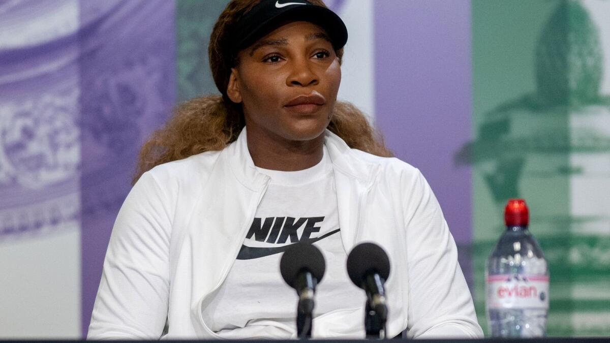 Serena Williams during a press conference in London. — Reuters