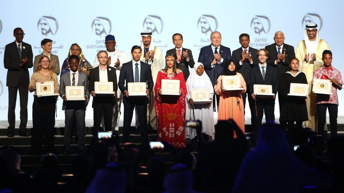 Zayed Sustainability Prize, winners, announced, uae