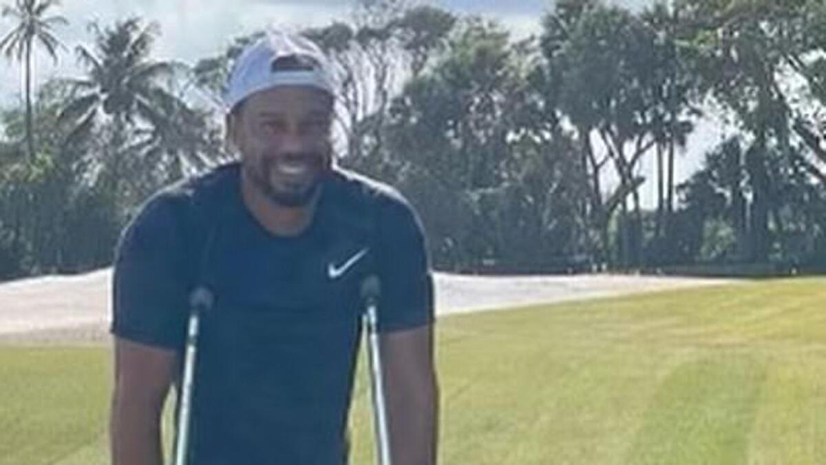 Tiger Woods is recovering from injury. — Twitter