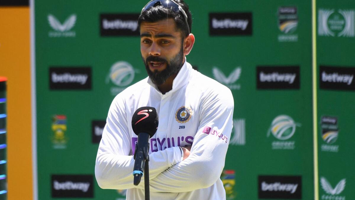 India's captain Virat Kohli speaks after South Africa won the third Test at Newlands Stadium in Cape Town on Friday. — AFP