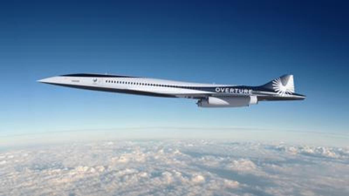 Boom says the plane will fly entirely on sustainable aviation fuel, often made from plant material. — AP