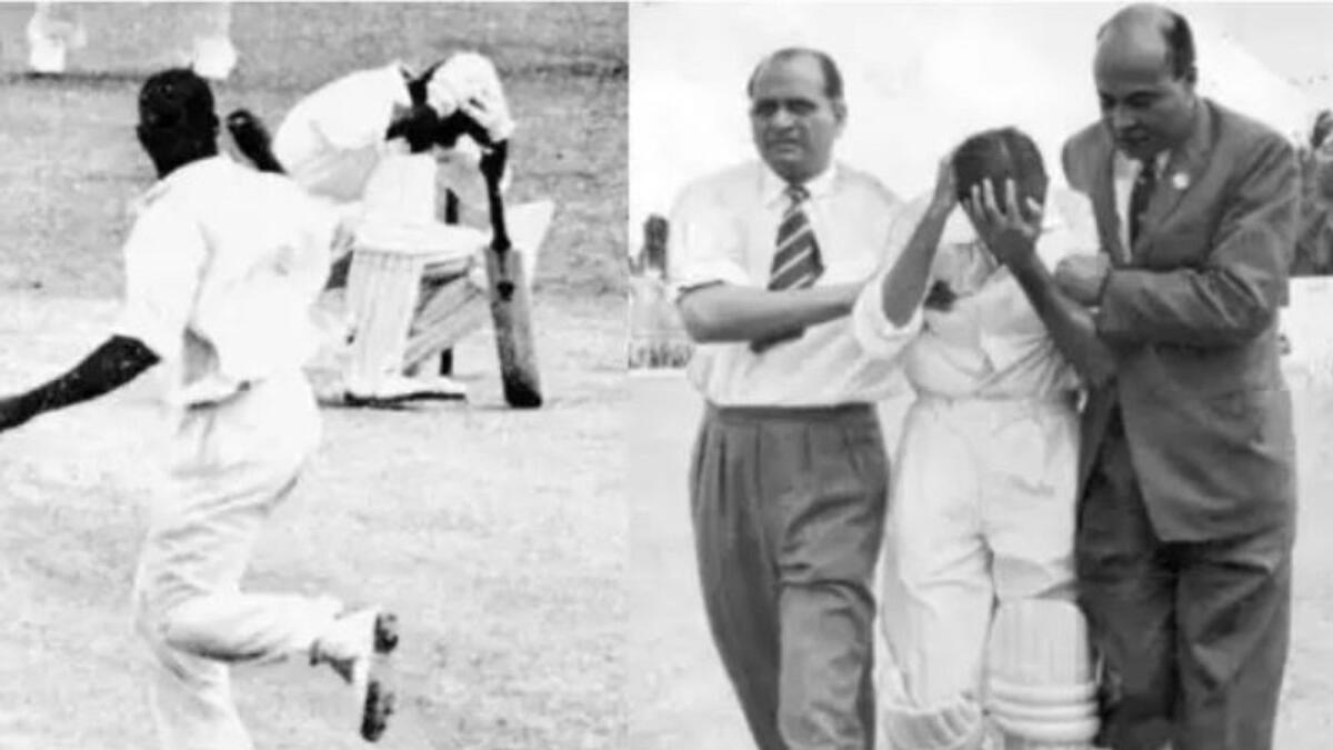 Nari Contractor was hit by a bouncer from West Indies' Charlie Griffith during a match in 1962. (Twitter)