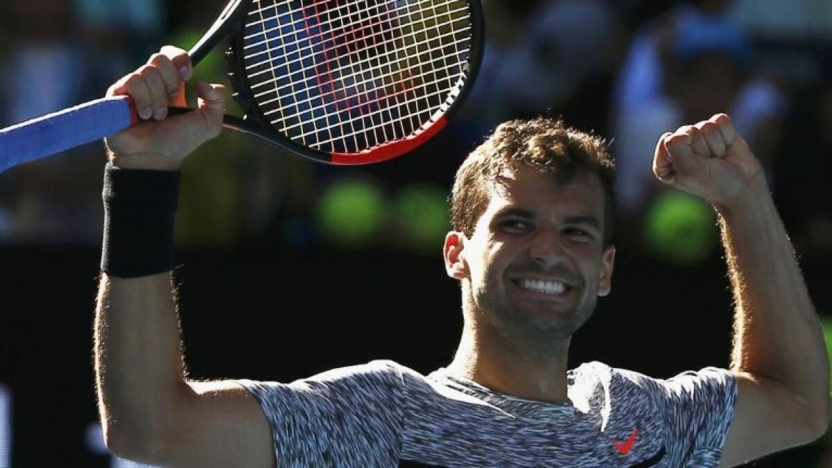 Grigor Dimitrov had been competing in the Adria Tour exhibition tournament in Croatia until he withdrew due to feeling ill during the weekend (Reuters)