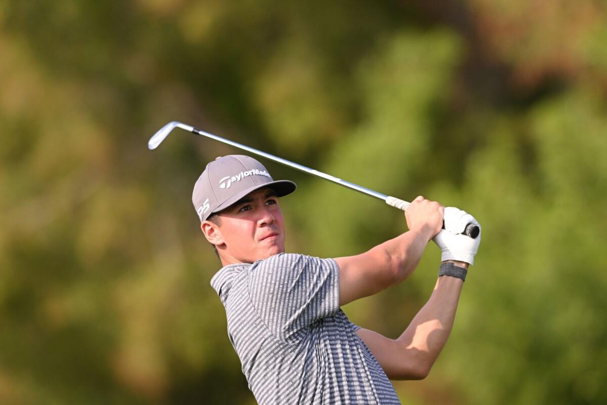 American Michael Thorbjornsen during the second round at the Hero Dubai Desert Classic on Saturday. — Supplied photo