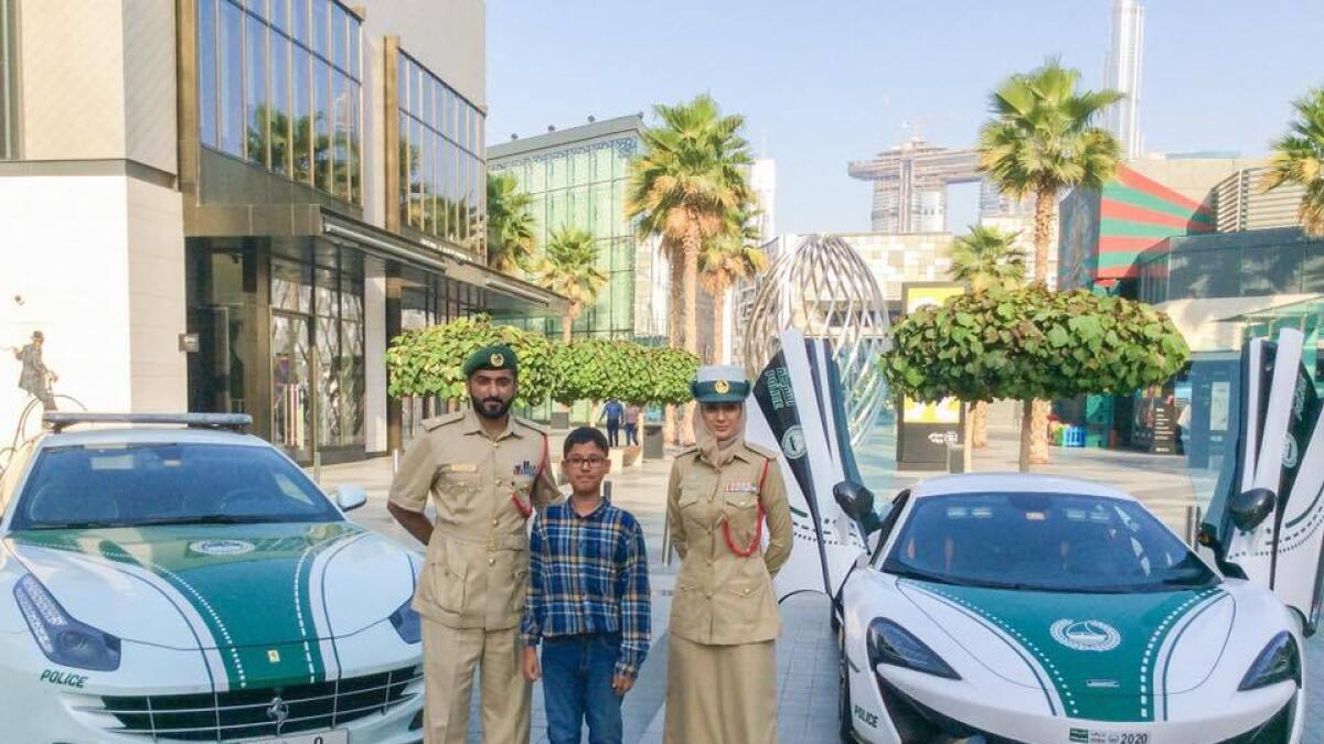 Dubai Police grant kids wish to ride in supercar