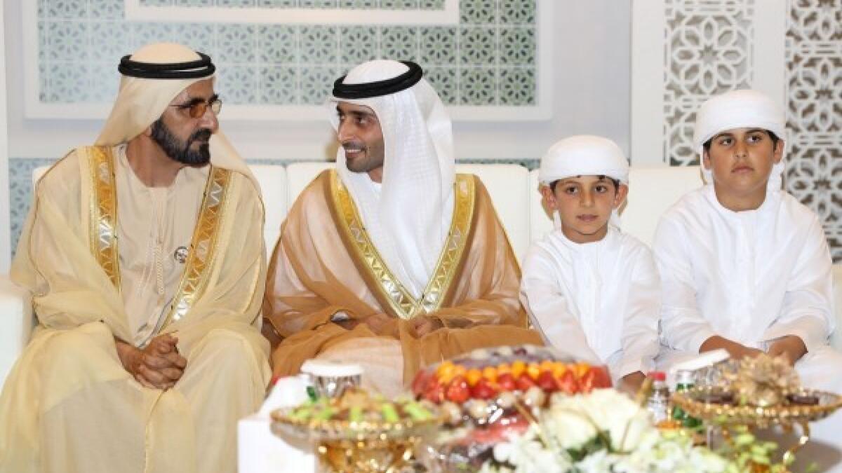Sheikh Mohammed with the groom