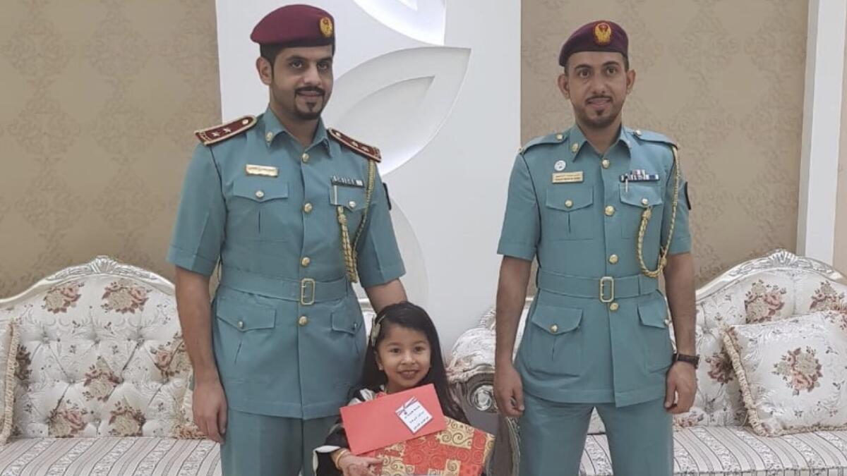  Girl asks for Eid gift, this is what Sharjah Police did next