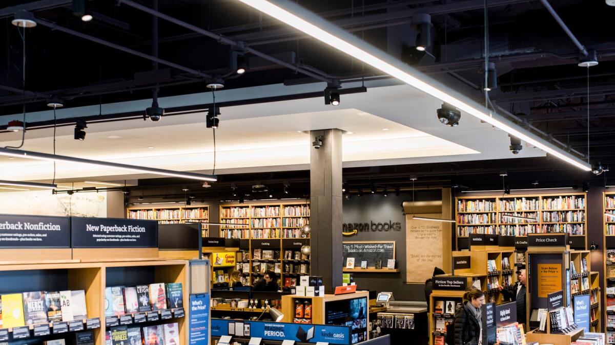 An Amazon bookstore, now permanently closed, in the University Village shopping mall in Seattle, May 21, 2016. (Kyle Johnson/The New York Times)