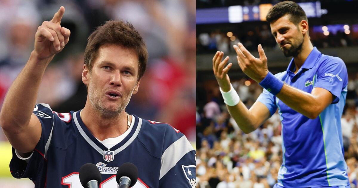 Novak Djokovic (right) and Tom Brady (left). — AFP