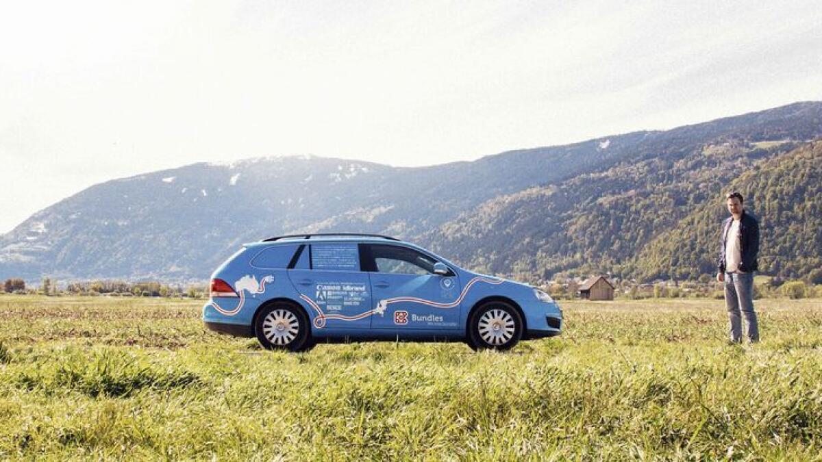 FOR PLANET EARTH: Wiebe Wakker with his e-car