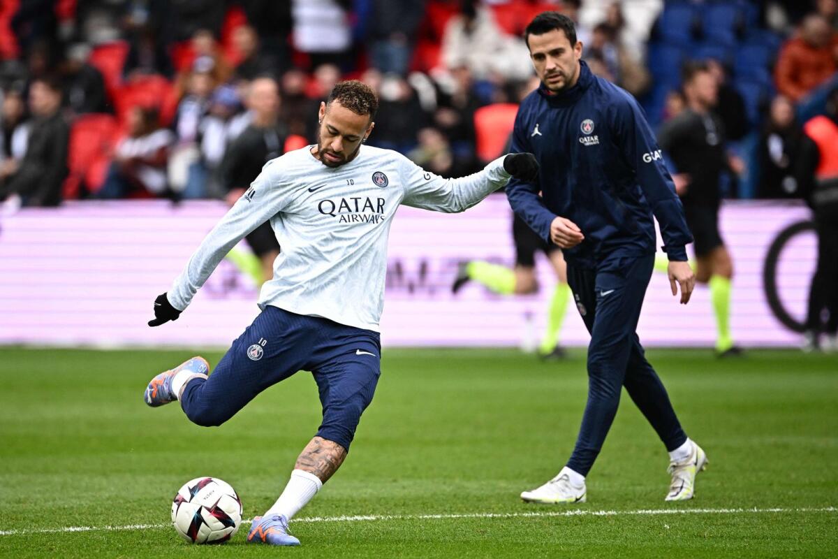 Paris Saint-Germain's Neymar (left). — AFP File
