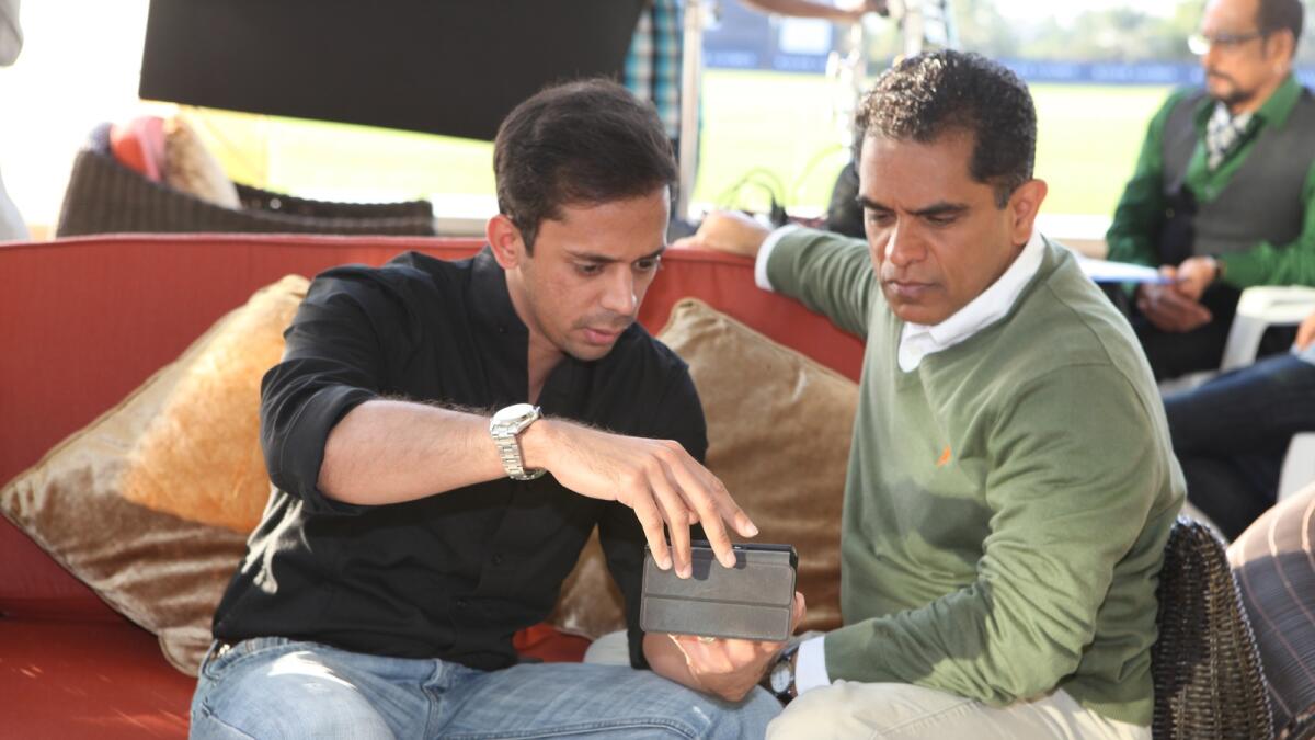 Arjun Kumar with Producer Anees Bazmee.