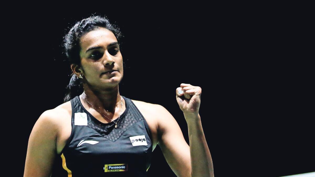 PV Sindhu calls it day. — Reuters
