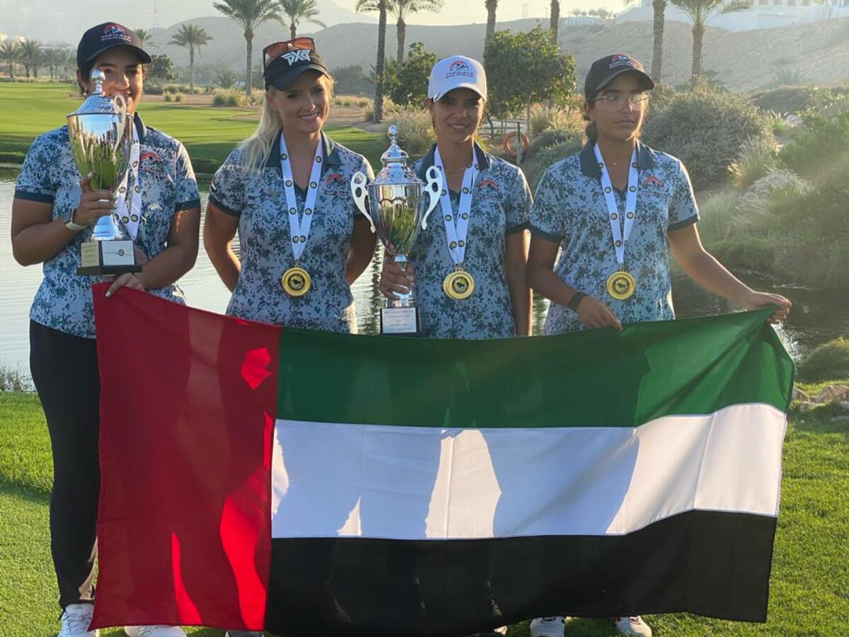 Members of the UAE Ladies golf team. — Photo Emirates Golf Federation
