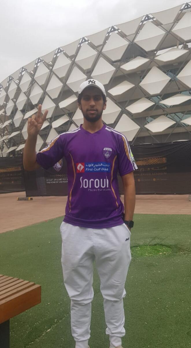 Emirati football fan Mohammed. — Photo by Rituraj Borkakoty