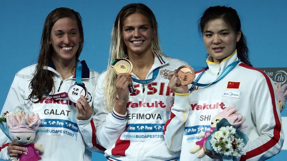 Swimming: Russias Efimova wins fifth career world championships gold