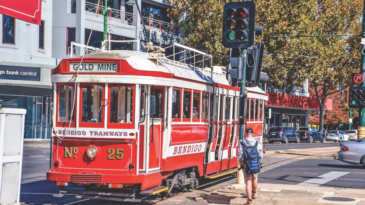 A vintage tram — a popular tourist attraction