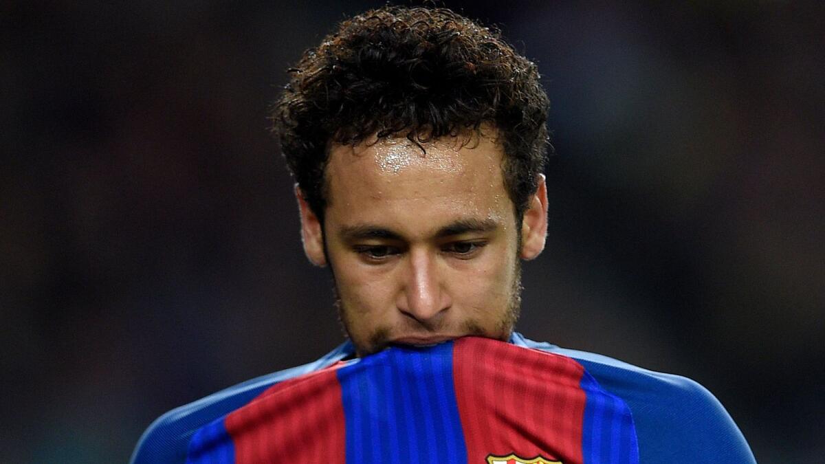 Neymar played for Barcelona from 2013-17 before joining French club Paris Saint-Germain on a record transfer fee of $262 million. (AFP)