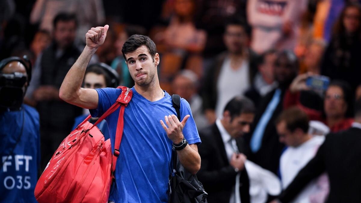 Defending champion Khachanov knocked out of Paris Masters 
