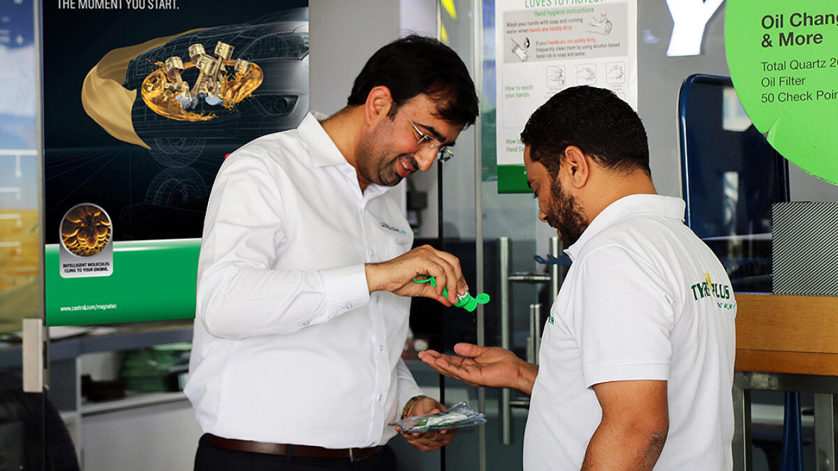 WE ARE SAFE: Castrol distributes health kits and leaflets to its employees