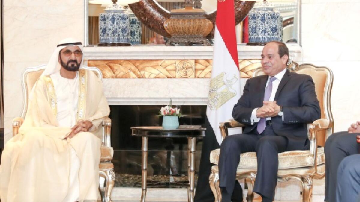 Sheikh Mohammed meets Egyptian President in Beijing 