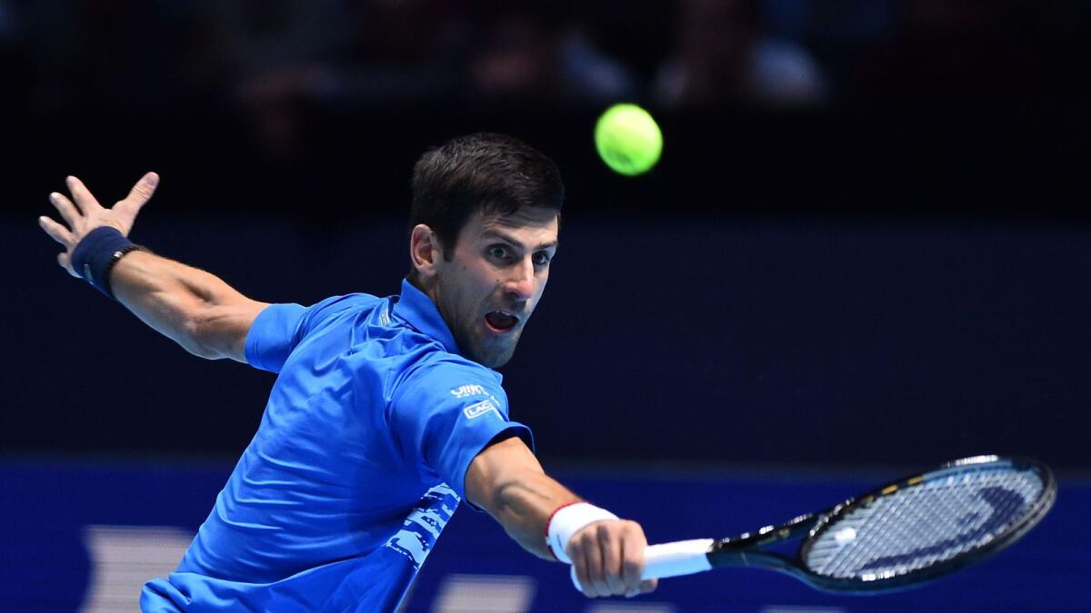 Serbia's Novak Djokovic is looking to end his season on a high .— AFP