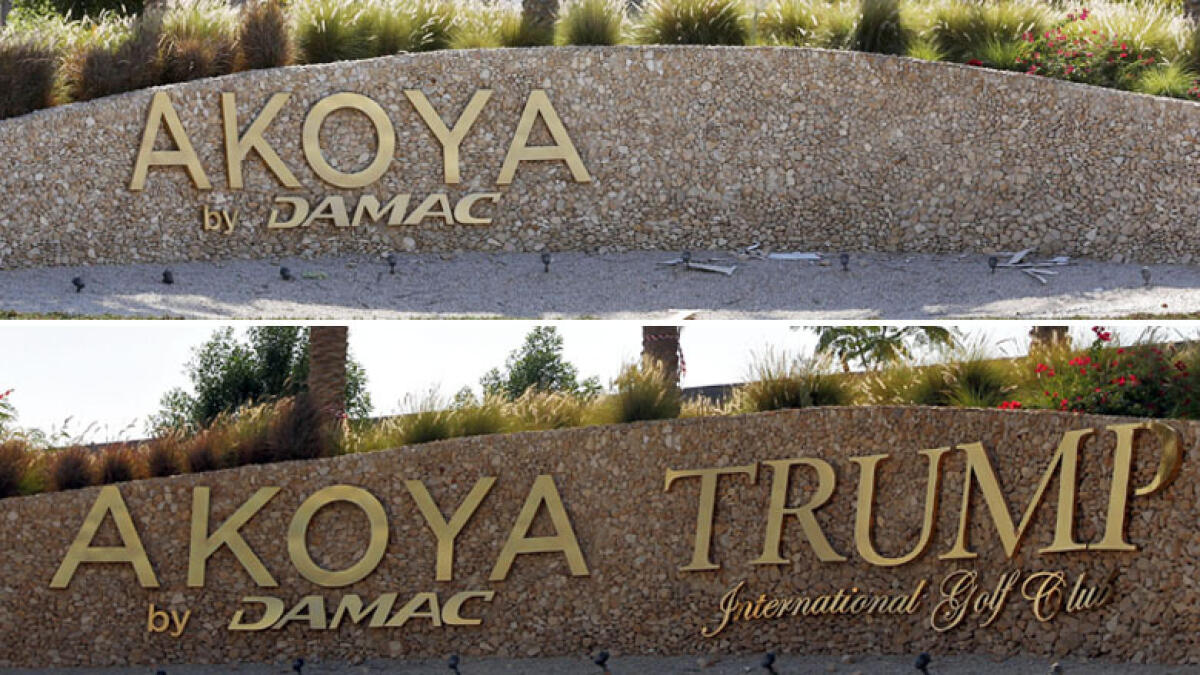 Trumps name back up on Damac Dubai project billboards