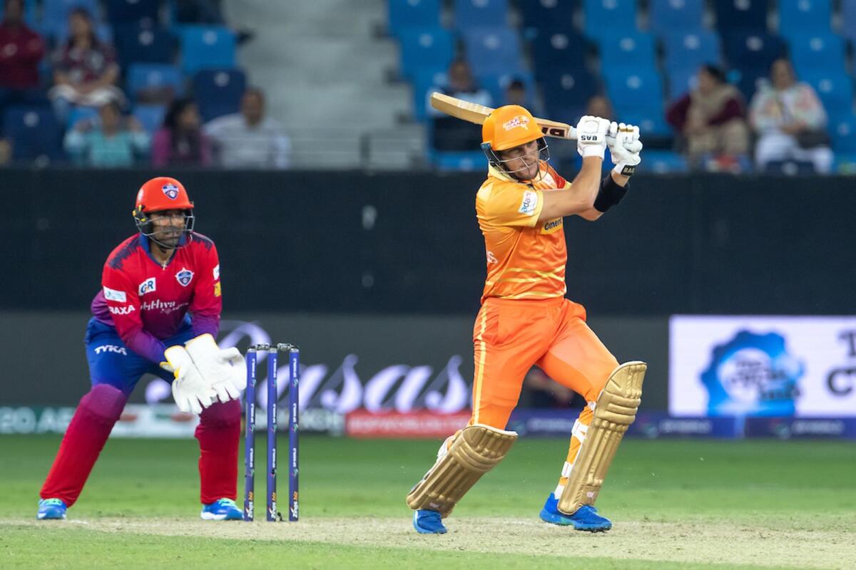 Gerhard Erasmus of Gulf Giants plays a shot during the match against Dubai Capitals. — Supplied photo