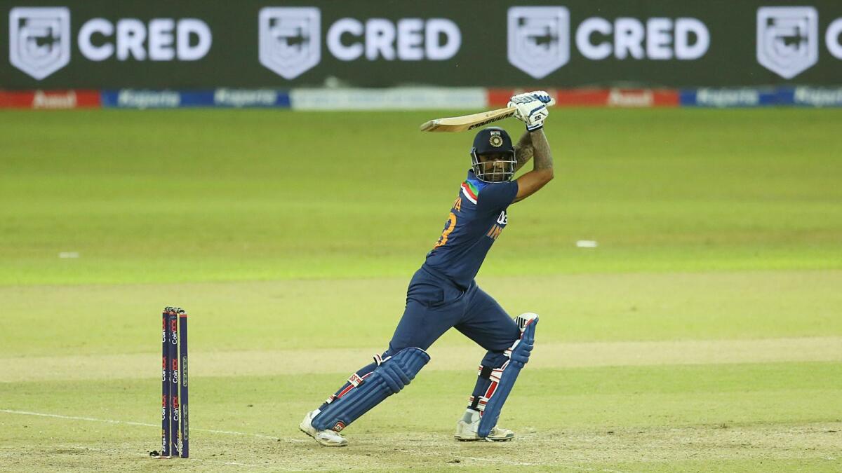 Suryakumar Yadav hit 50 to take India to 164 for five. — Twitter