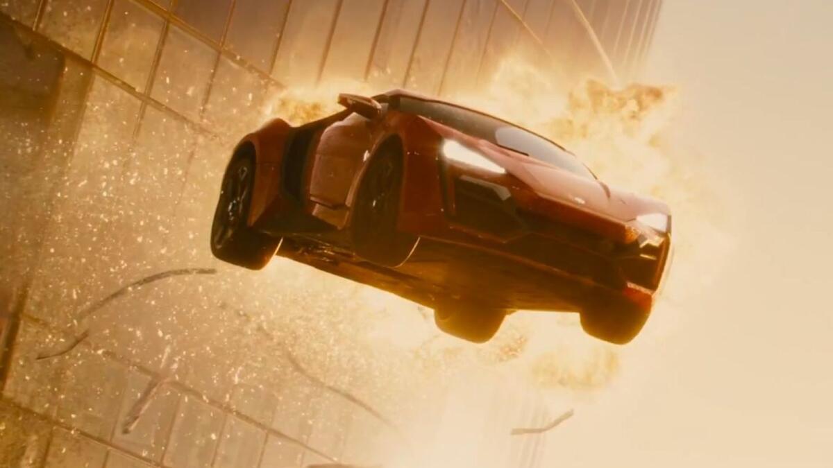 2) Cars don’t fly! (Furious 7 - 2015).  Even as Brian yelled “cars don’t fly”, there was no need to worry because it is Fast &amp; Furious and Dom is at the wheel. This iconic scene took place at the Etihad skyscrapers in Abu Dhabi where Dom and Brian jumped the car between the three towers. Iconic. Physics-defying, but iconic. We said it.