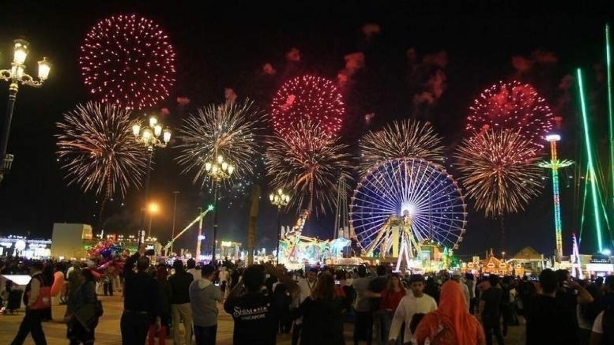 Eid in Dubai, Eid Al Adha, fireworks, Global Village