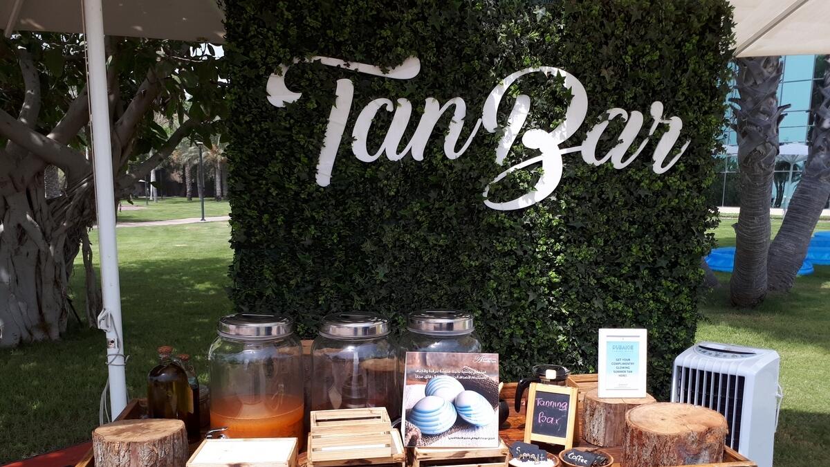 Create your perfect tan at the tan bar!