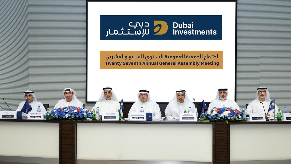 The Dubai Investment board meeting in progress. - KT file