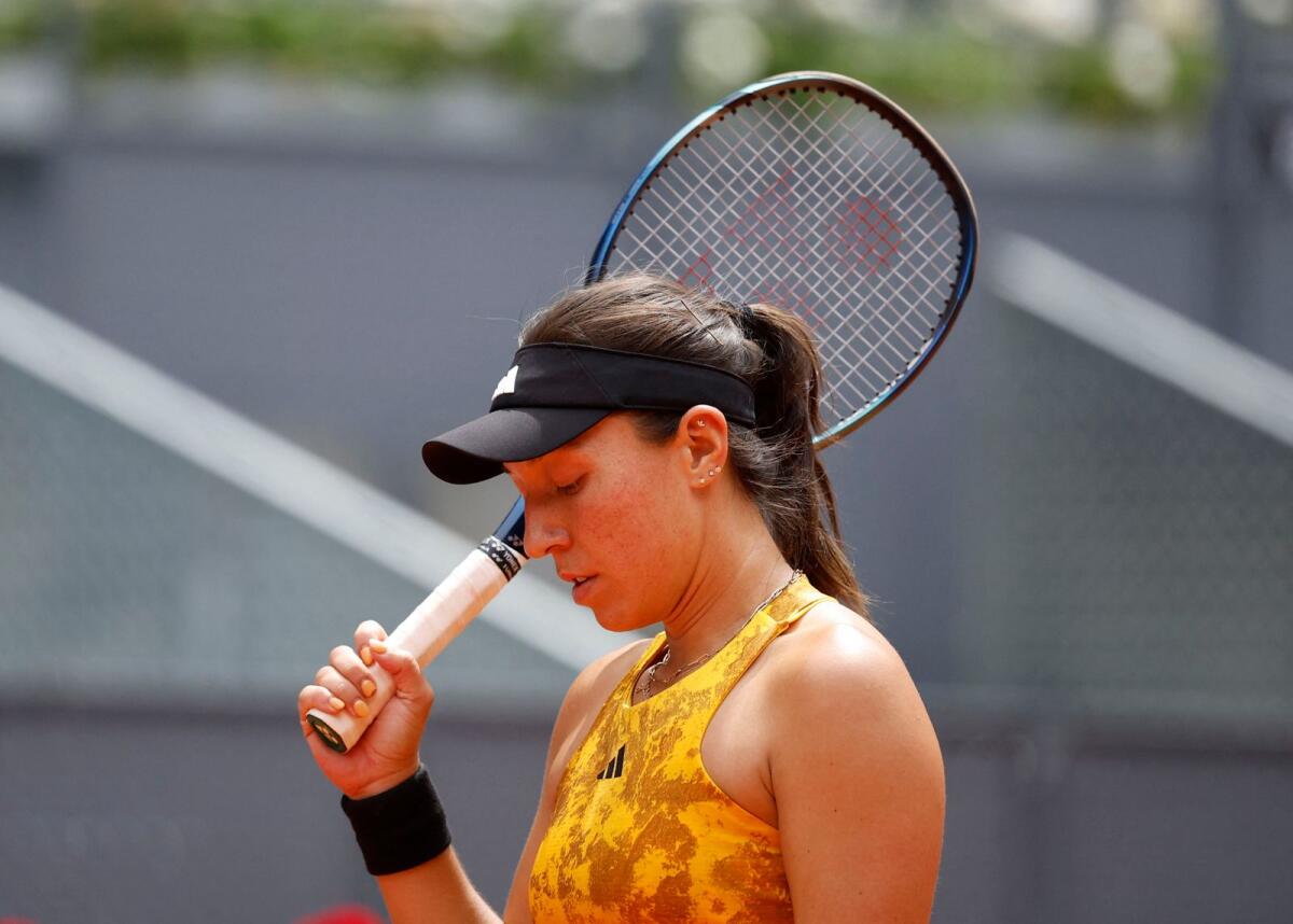 Jessica Pegula said it was the first time in her life that a player was not permitted to address the fans after what happened at last week's Madrid Open. — Reuters